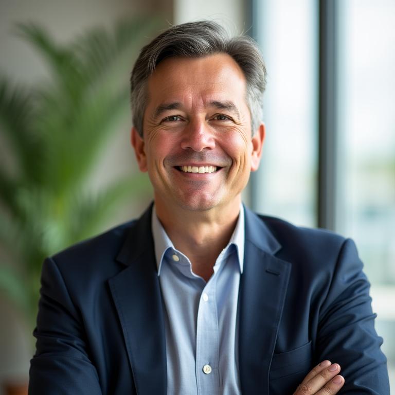 Laura Pemberton, interview coach, in a relaxed professional setting