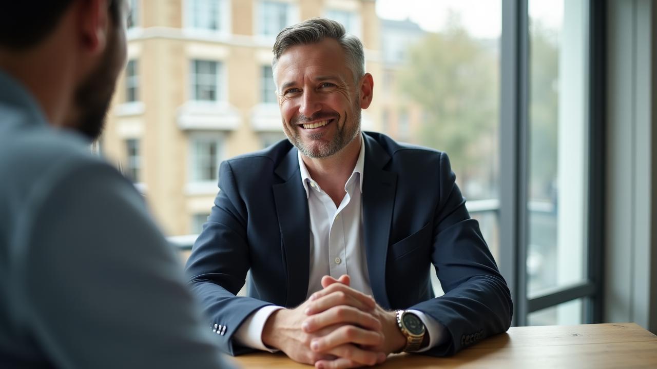 Professional consultation session in a modern Nottingham office
